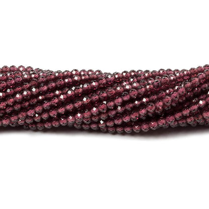 2mm Rhodolite Garnet Micro Faceted rondelle beads 13 inch 180 pcs