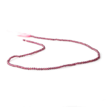 2mm Rhodolite Garnet Micro Faceted Rondelle Beads 13 inch 188 pcs