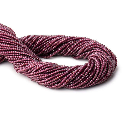 2mm Rhodolite Garnet Micro Faceted Rondelle Beads 13 inch 188 pcs