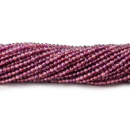 2mm Rhodolite Garnet Micro Faceted Rondelle Beads 13 inch 188 pieces