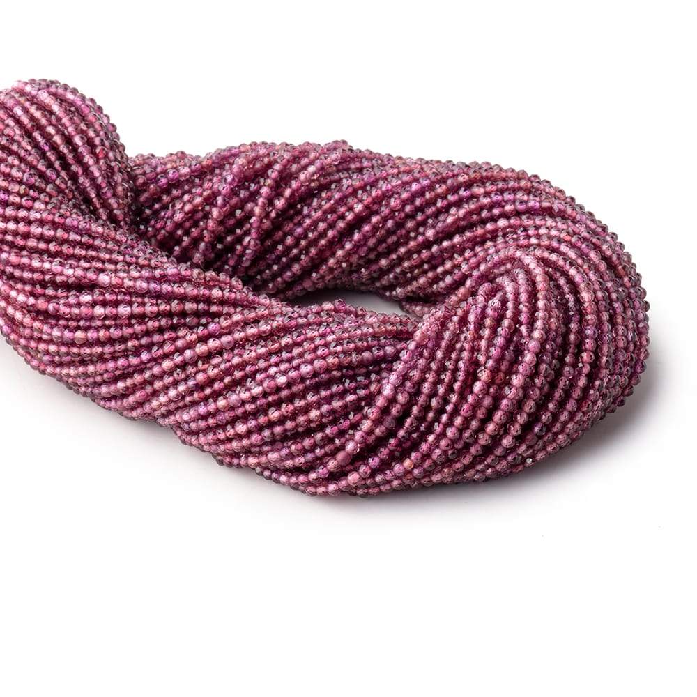 2mm Rhodolite Garnet Micro Faceted Rondelle Beads 13 inch 188 pieces