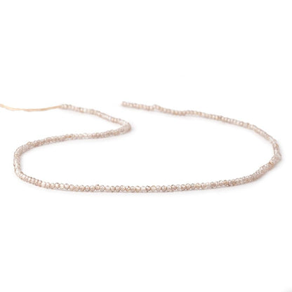 2mm Rose' Champagne Zircon Micro Faceted Rondelles 14 inch 210 Beads AAA