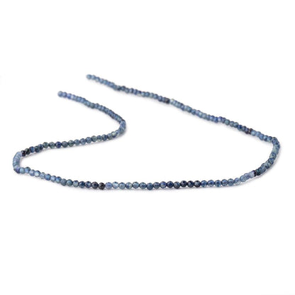 2mm Shaded Blue Sapphire Micro Faceted Round Beads 12.5 inch 158 pieces