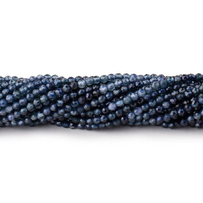 2mm Shaded Blue Sapphire Micro Faceted Round Beads 12.5 inch 158 pieces