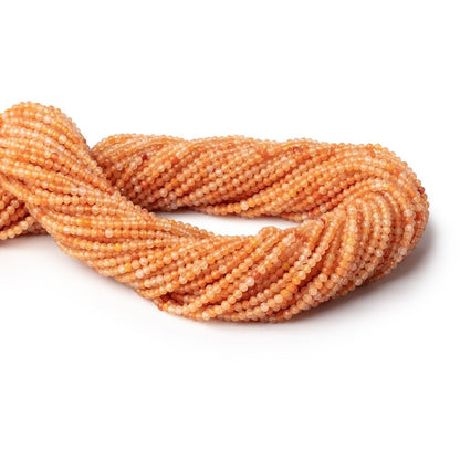 2mm Shaded Carnelian Micro Faceted Round Beads 12.5 inch 164 pieces