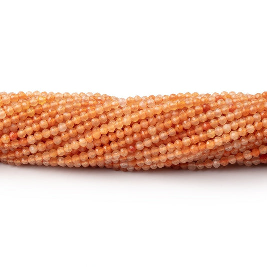 2mm Shaded Carnelian Micro Faceted Round Beads 12.5 inch 164 pieces