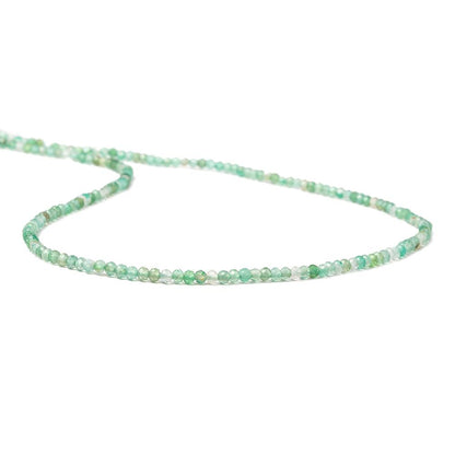 2mm Shaded Green Aventurine Micro Faceted rondelle beads 13 inch 180 pcs