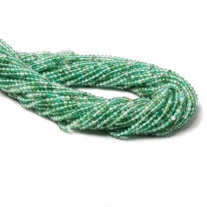2mm Shaded Green Aventurine Micro Faceted rondelle beads 13 inch 180 pcs