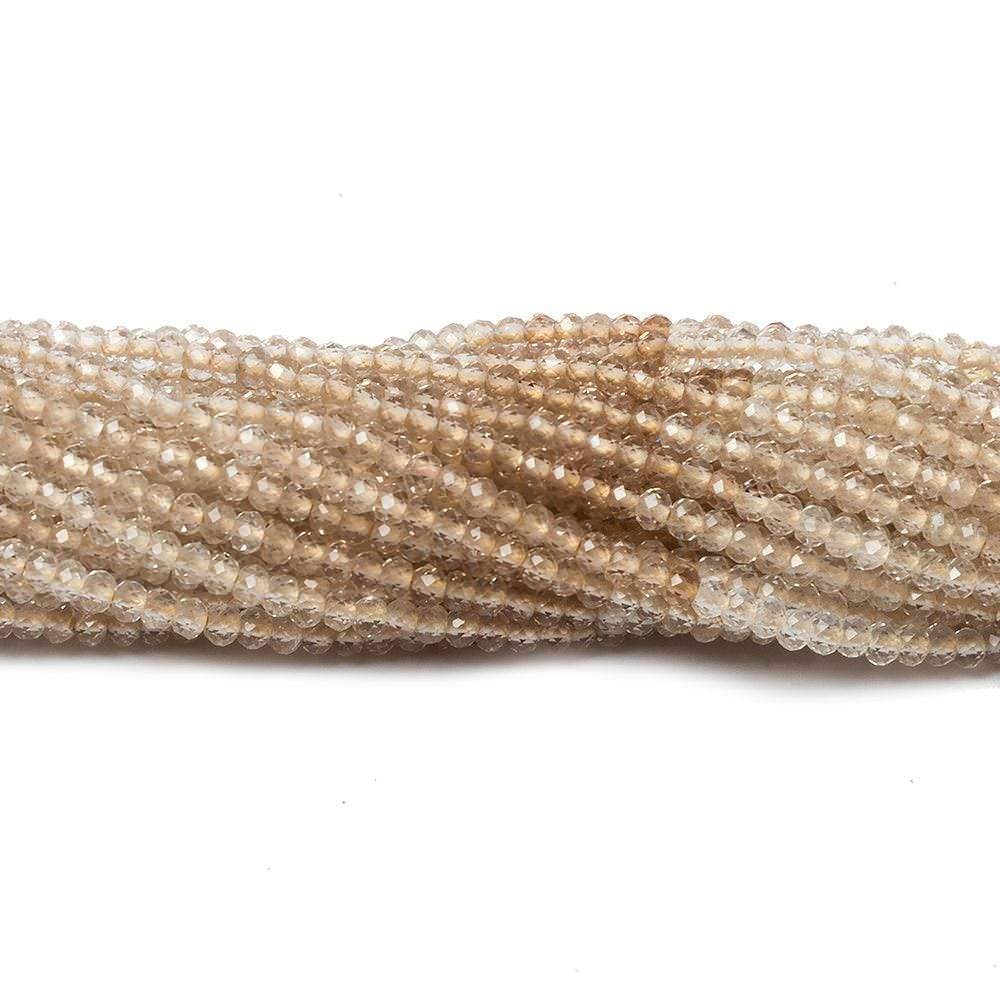 2mm Shaded Imperial Topaz Micro Faceted rondelles 13 inch 165 beads