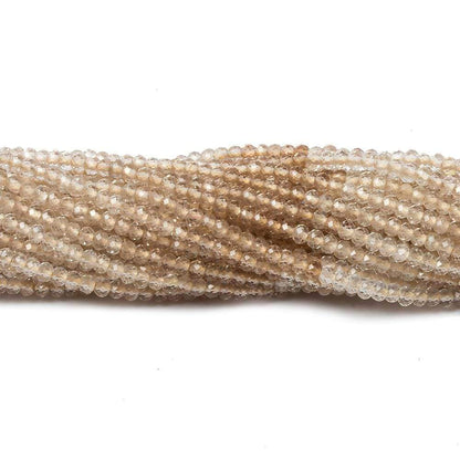 2mm Shaded Imperial Topaz Micro Faceted rondelles 13 inch 165 beads