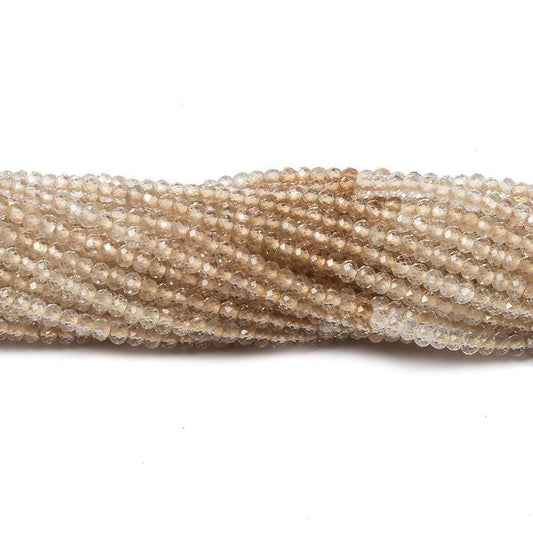 2mm Shaded Imperial Topaz Micro Faceted rondelles 13 inch 165 beads