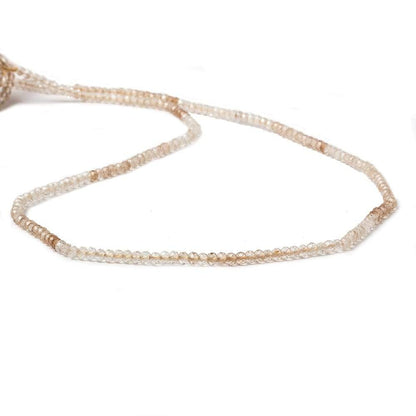 2mm Shaded Imperial Topaz Micro Faceted rondelles 13 inch 165 beads