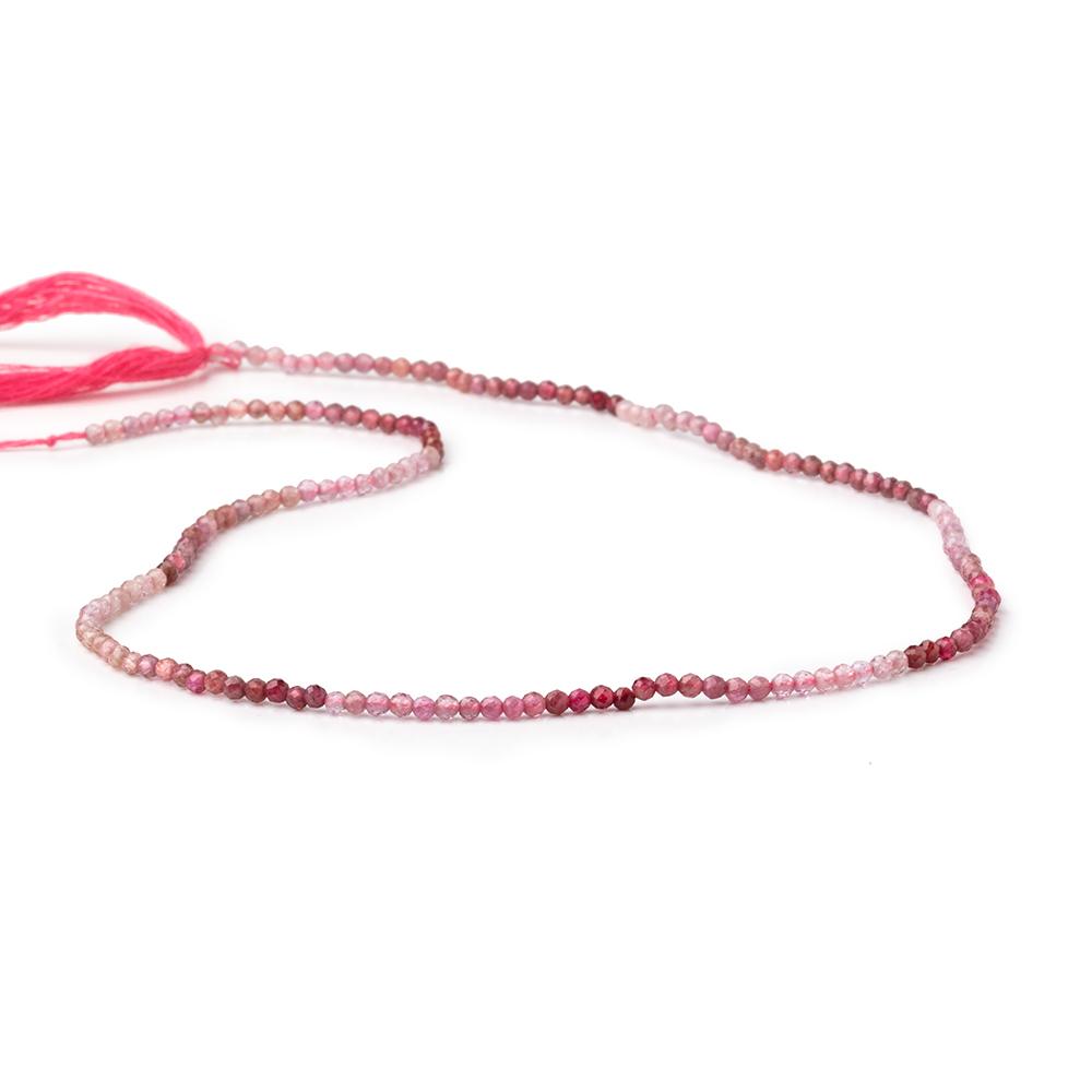 2mm Shaded Magenta Spinel Micro Faceted Round Beads 12.5 inch 160 pieces AA