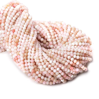 2mm Shaded Pale Pink Peruvian Opal microfaceted rondelle beads 13 inch 135 pieces