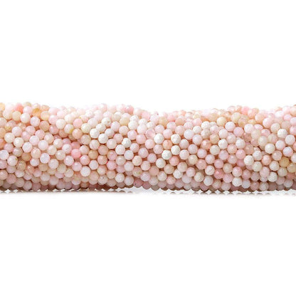2mm Shaded Pale Pink Peruvian Opal microfaceted rondelle beads 13 inch 135 pieces