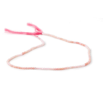 2mm Shaded Pink Peruvian Opal Micro Faceted Rondelles 13 inch 178 Beads