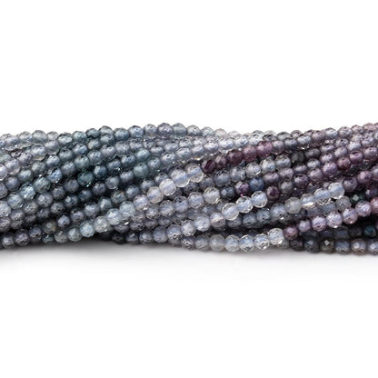 2mm Shaded Purple & Violet Spinel Micro Faceted Round Beads 12.5 inch 160 pieces AA