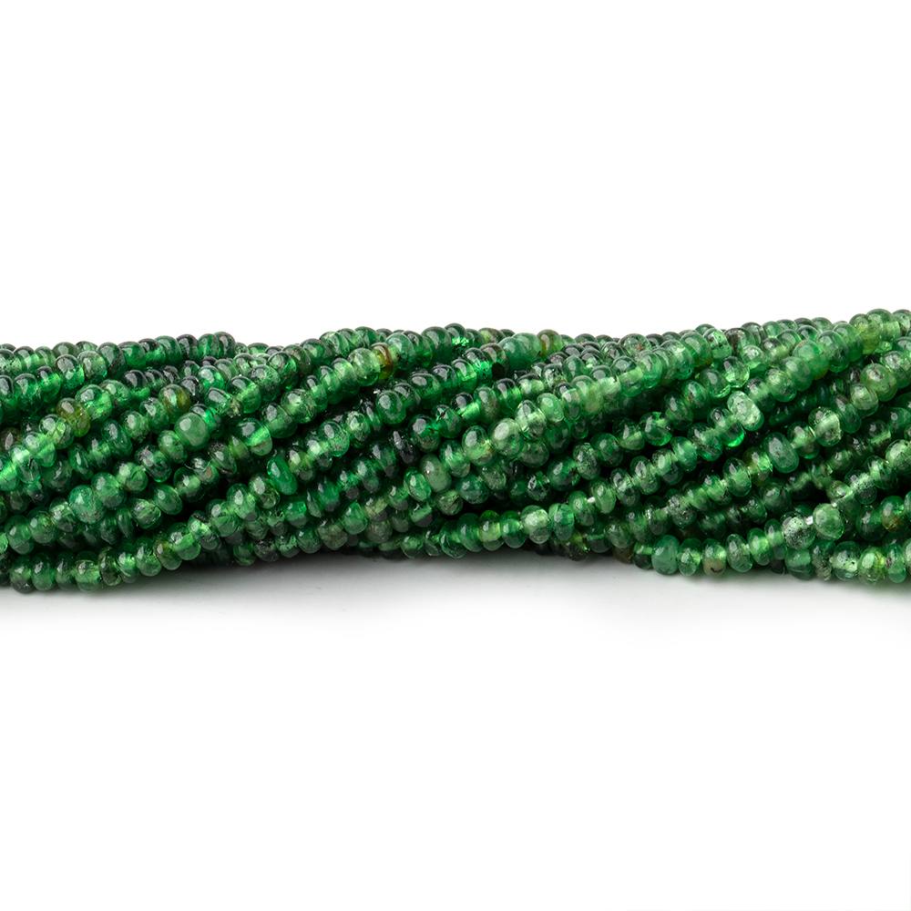 2mm Shaded Tsavorite Garnet Plain Rondelle Beads 18 inch 375 pieces