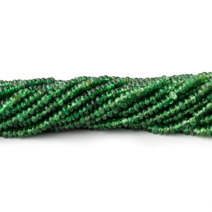 2mm Shaded Tsavorite Garnet Plain Rondelle Beads 18 inch 375 pieces