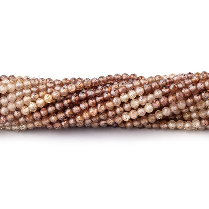 2mm Shaded Zircon Micro Faceted Round Beads 12.5 inch 163 pieces AAA