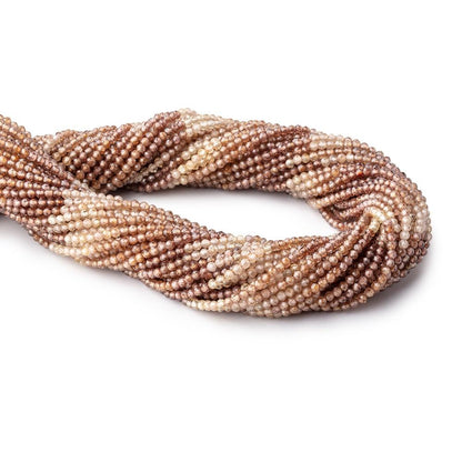 2mm Shaded Zircon Micro Faceted Round Beads 12.5 inch 163 pieces AAA