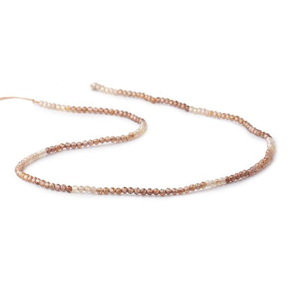 2mm Shaded Zircon Micro Faceted Round Beads 12.5 inch 163 pieces AAA