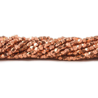 2mm Shiny Faceted Nugget Beads 8 inch 90 pieces