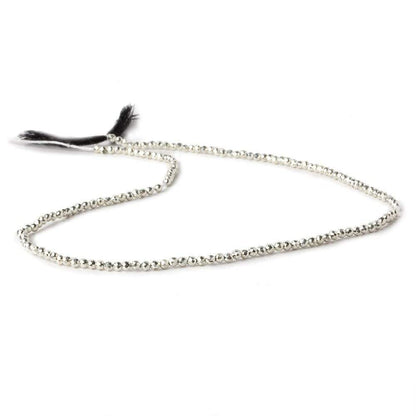 2mm Silver Metallic plated Pyrite micro faceted rounds 12.5 inch 170 pieces