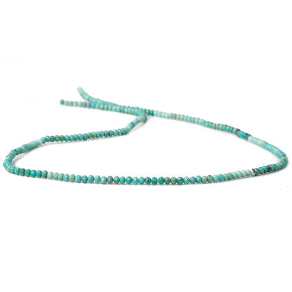 2mm Sleeping Beauty Turquoise micro faceted rondelle beads 13 inch 195 pcs AAA