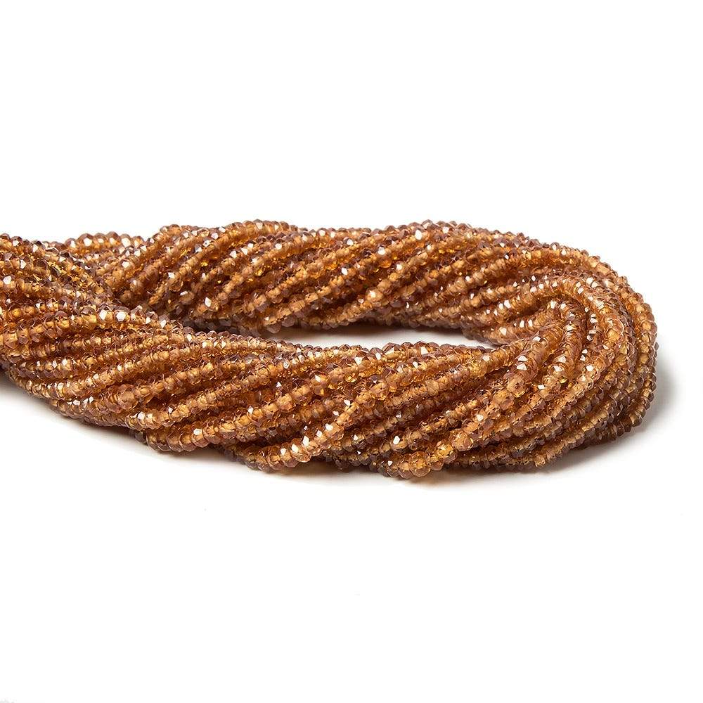 3mm Spessartite Garnet Faceted Rondelle 14 inch 185 pcs