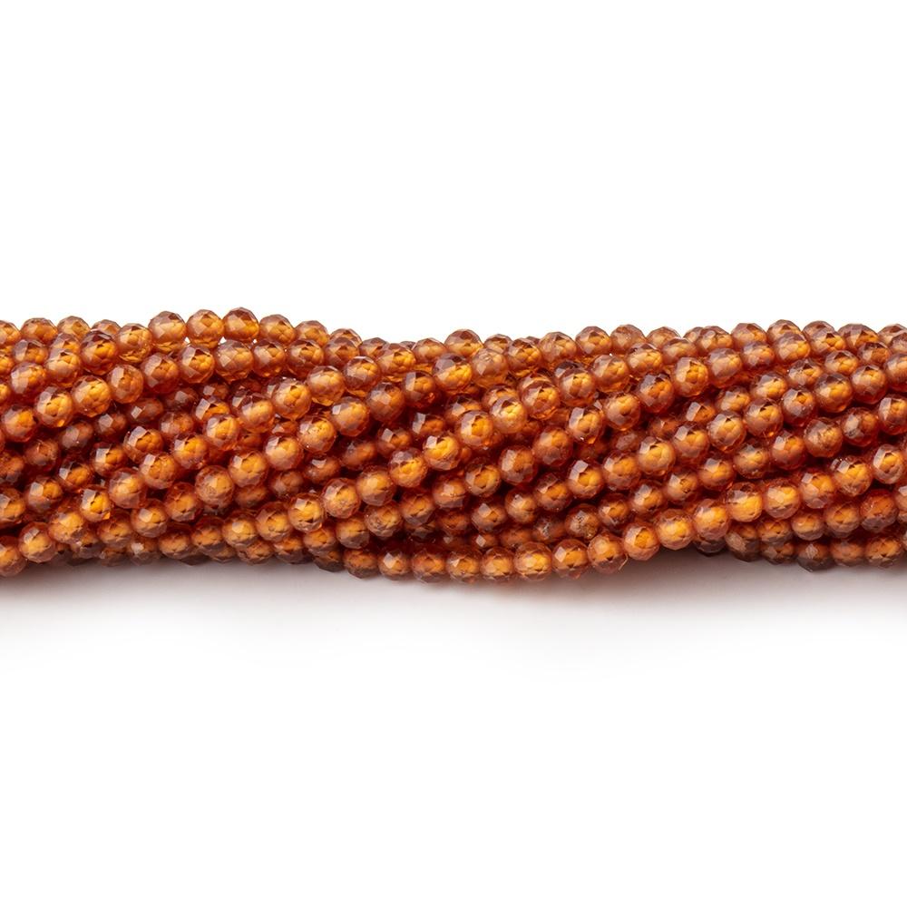 2mm Spessartite Garnet Micro Faceted Round Beads 12.5. inch 157 pieces