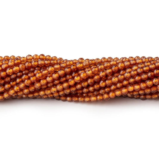 2mm Spessartite Garnet Micro Faceted Round Beads 12.5. inch 157 pieces