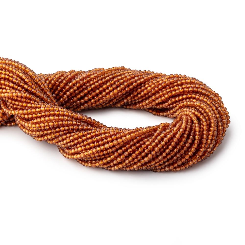 2mm Spessartite Garnet Micro Faceted Round Beads 12.5. inch 157 pieces