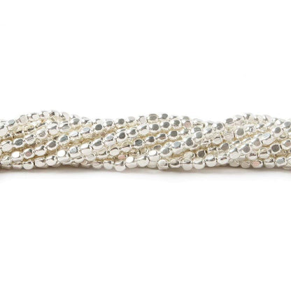 2mm Sterling Silver Plain Cube 8 inch 81 beads