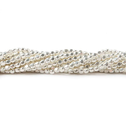 2mm Sterling Silver Plain Cube 8 inch 81 beads