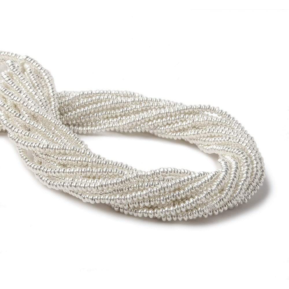 2mm Sterling Silver Plain Disc 8 inch 176 beads