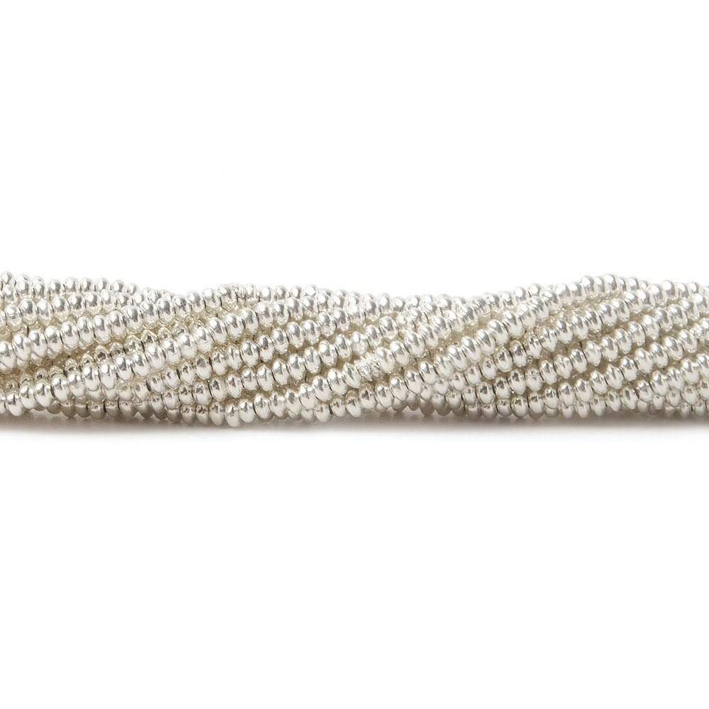 2mm Sterling Silver Plain Disc 8 inch 176 beads