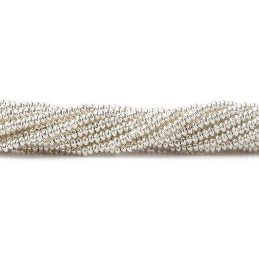 2mm Sterling Silver Plain Disc 8 inch 176 beads