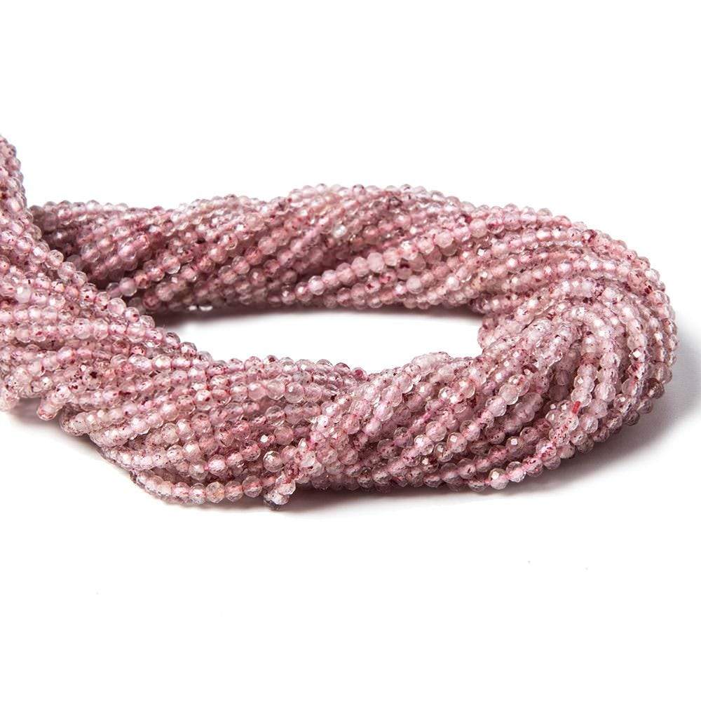 2mm Strawberry Quartz micro-faceted rounds 13 inch 175 beads AAA