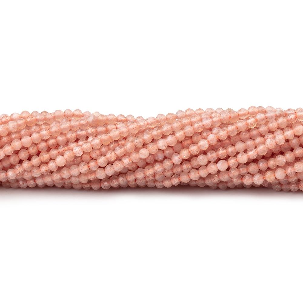 2mm Sunstone microfaceted round beads 13 inch 175 pieces