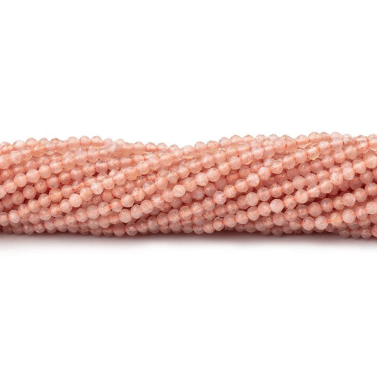 2mm Sunstone microfaceted round beads 13 inch 175 pieces