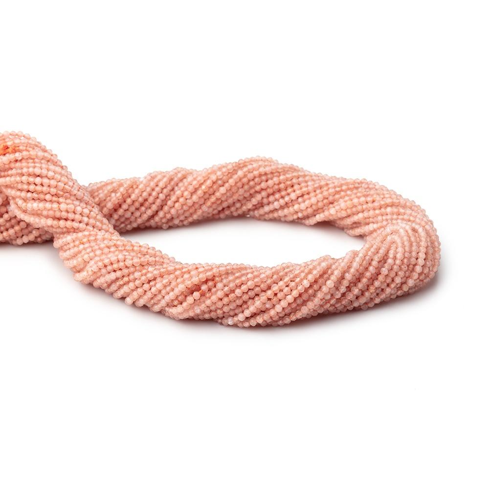 2mm Sunstone microfaceted round beads 13 inch 175 pieces