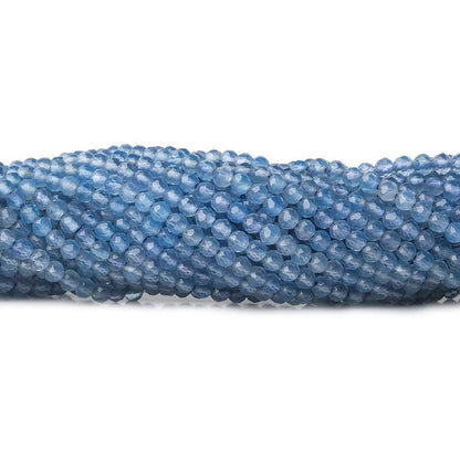 2mm Swiss Blue Chalcedony microfaceted round beads 13 inch 165 pieces