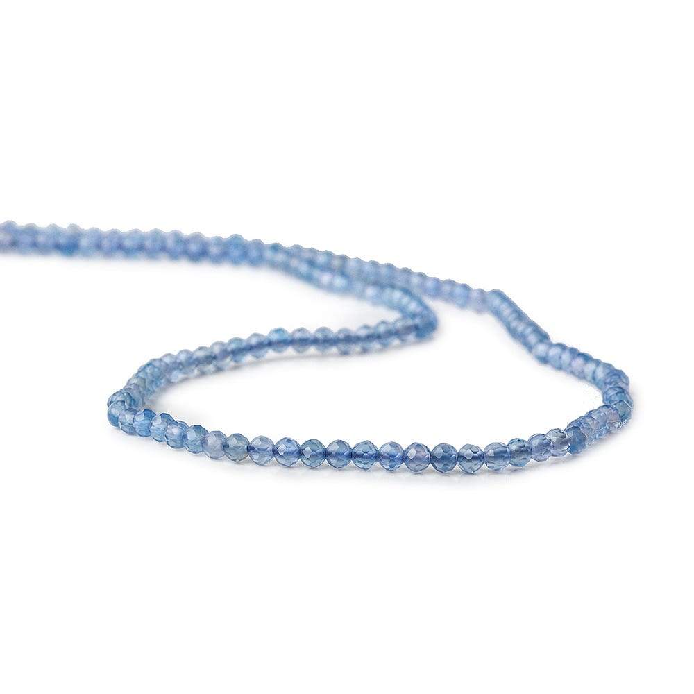2mm Swiss Blue Chalcedony microfaceted round beads 13 inch 165 pieces