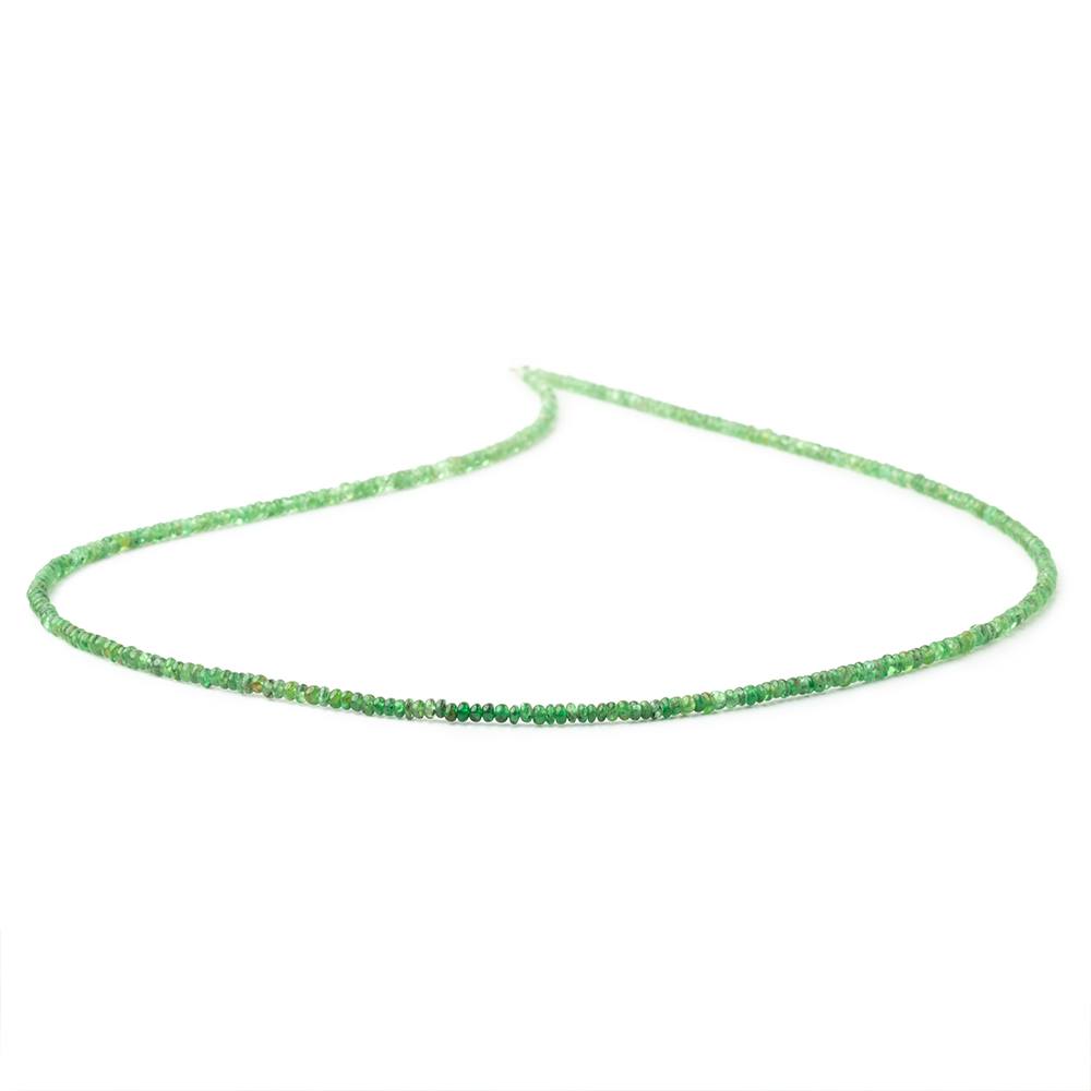 2mm Tsavorite Garnet Plain Rondelle Beads 18 inch 345 pieces