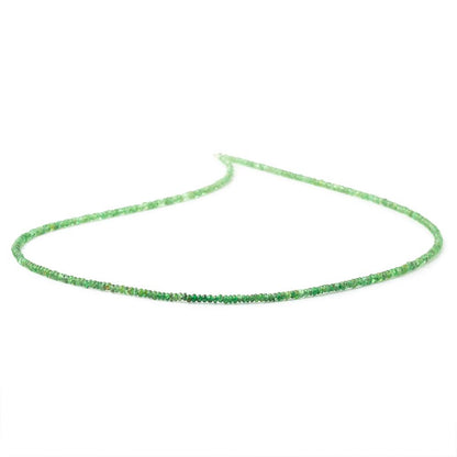2mm Tsavorite Garnet Plain Rondelle Beads 18 inch 345 pieces