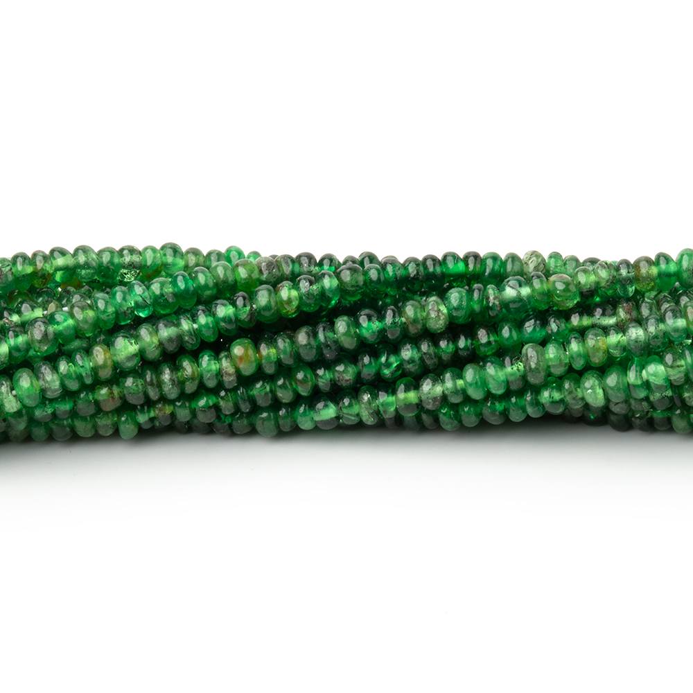 2mm Tsavorite Garnet Plain Rondelle Beads 18 inch 345 pieces