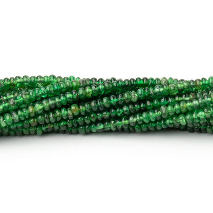 2mm Tsavorite Garnet Plain Rondelle Beads 18 inch 345 pieces