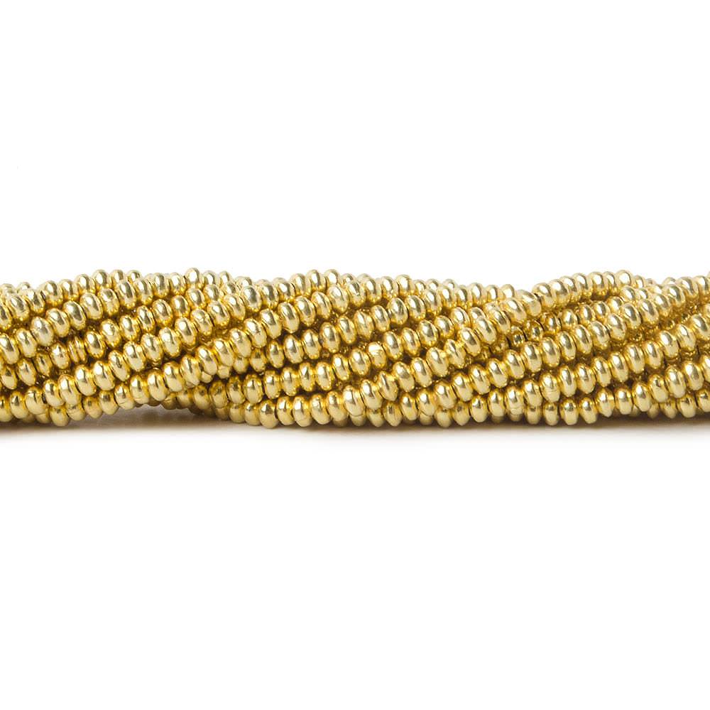 2mm Vermeil Plain Disc 8 inch 168 beads