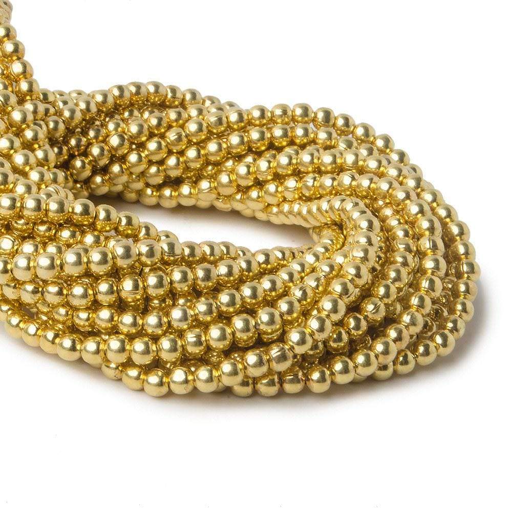 2mm Vermeil Plain Round Beads 96 beads 8 inch